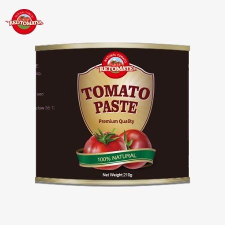우리가 제공하는 210g 캔 토마토 페이스트는 식품 안전 FDA 세계적으로 인정된 ISO HACCP 및 BRC를 충족합니다.