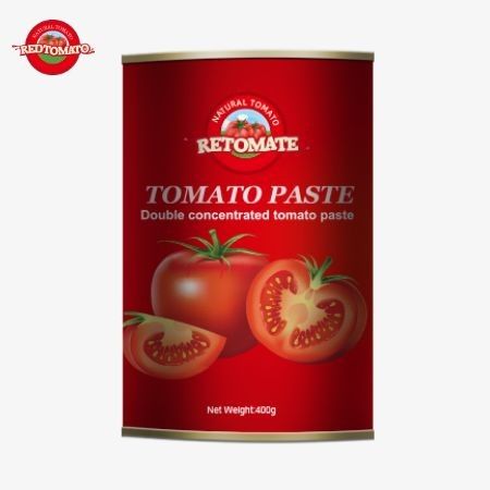 400g 토마토 페이스트는 ISO, HACCP BRC 및 FDA 지침의 생산 표준에 적합합니다.