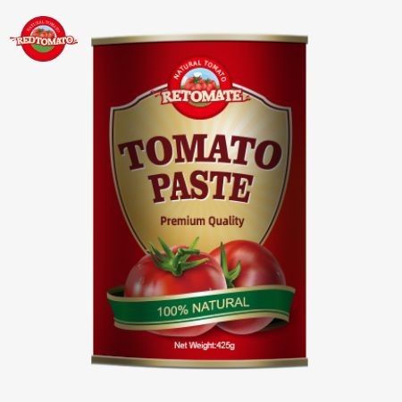 425g 토마토 페이스트 캔의 제조는 ISO HACCP BRC와 FDA에 의해 설정된 국제 표준에 적합합니다.