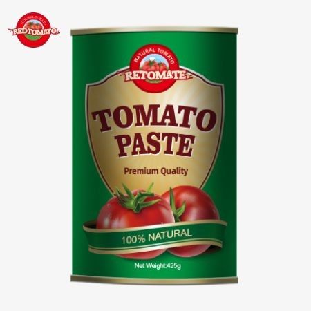 425g 토마토 페이스트 캔은 ISO HACCP BRC 및 FDA 규정에 의해 설정된 글로벌 표준을 준수