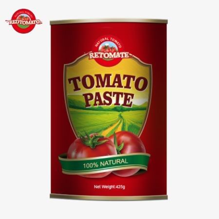 425g 토마토 페이스트 캔은 ISO HACCP BRC 및 FDA 규정에 의해 설정된 글로벌 표준에 적합합니다.
