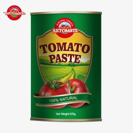 425g 캔 토마토 페이스트는 ISO HACCP BRC 및 FDA 규정에 의해 설정된 글로벌 표준을 준수합니다