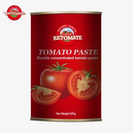 공장 수출 425g 캔 토마토 페이스트는 ISO HACCP와 FDA가 정한 세계 표준을 준수합니다.