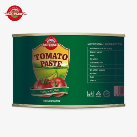고품질의 할랄 캔 토마토 제품 28-30% 농축 토마토 페이스트 2200g 할랄 아프리카 무슬림 요리