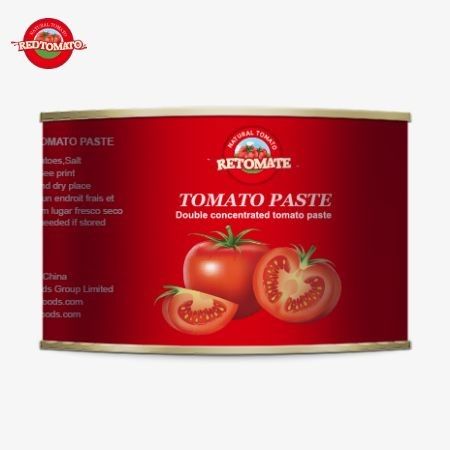 프리미엄 2200g 캔 토마토 제품 아프리카 무슬림 요리를 위해 할랄으로 인증 된 농축 토마토 페이스트