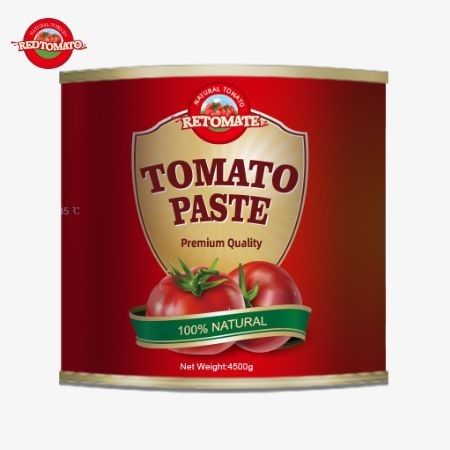 4500g 캔 토마토 페이스트는 FDA 생산 표준 외에도 ISO HACCP 및 BRC 표준을 준수합니다.