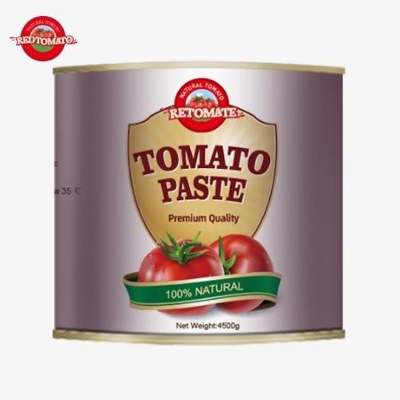 2024년 새 제품: 4.5kg 간편한 오픈 애세프틱 유기 토마토 페이스트, 28-30% 브릭스 두 배 농도