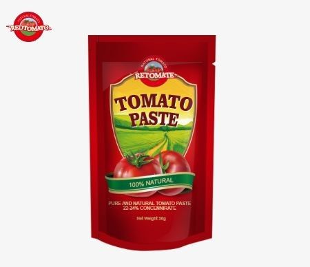 50g 스탠드업 사켓 토마토 페이스트는 ISO HACCP 및 BRC 표준을 충족하여 공장 가격 준수