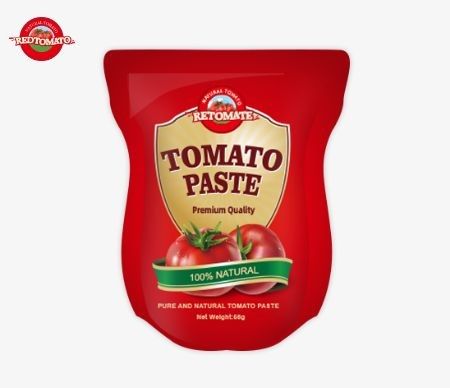 56g 스탠드업 봉지 두 번 농축 된 토마토 페이스트, 순도 28% ~ 100%