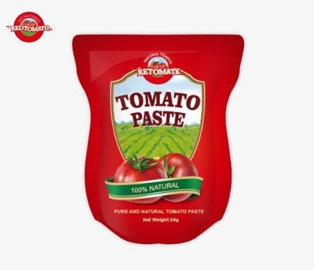 56g 스탠드 사켓 / 평면 봉지 토마토 페이스트 농도 28-30%/22-24%/18-20%