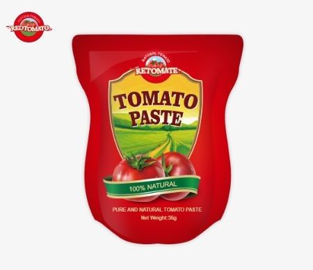 56g Stand Sachet / Flat Bag 토마토 페이스트 농도는 28-30% 22-24% 그리고 18-20%