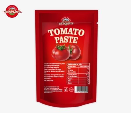 공장에서 직접 주문 인쇄 70g 토마토 소스 페이스트 포장용 서드업 봉지