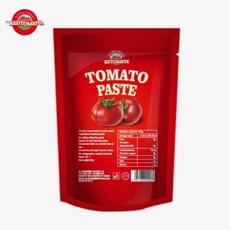80g의 스탠드업 봉지, 30%에서 100%까지의 순도 수준으로 두 배 집중된 토마토 페이스트를 포함합니다.
