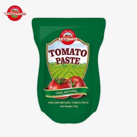 토마토 페이스트의 113g 서 있는 봉지 ISO HACCP BRC 및 FDA 생산 표준을 준수