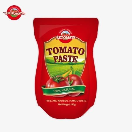 140g 서 있는 토마토 페이스트, 22%에서 30%의 순수 수준에서 제공됩니다.