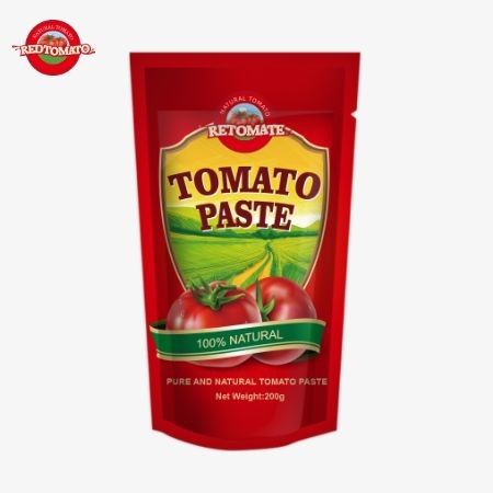 토마토 페이스트의 200g 스탠드업 패시트는 ISO HACCP 및 BRC 표준을 준수하며 공장 가격 준수 사항을 보장합니다.