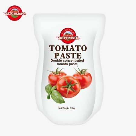210g 서 있는 토마토 페이스트의 제조는 ISO HACCP BRC 및 FDA 생산 표준을 준수합니다.