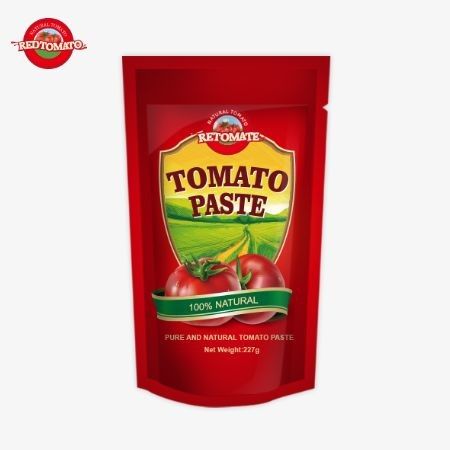 ISO 봉지 토마토 페이스트 227g 30%에서 100%까지의 순도를 가진 이중 농축 토마토 페이스트