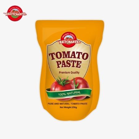 250g 토마토 페이스트 서 있는 상자 달콤하고 쓴, 30%-100% 순수