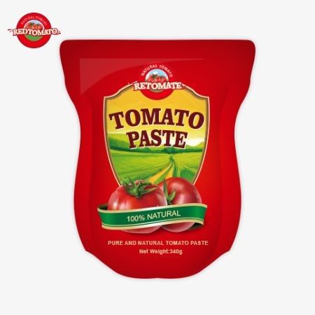 340g 스탠드업 토마토 페이스트 가구 ISO HACCP 및 BRC 표준을 충족 공장 가격 준수