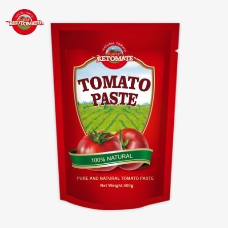400g 스탠드업 사켓 토마토 페이스트 편리한 맛과 순도 범위 30%-100%