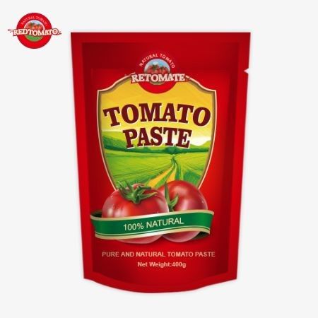 400g 스탠드업 사켓 토마토 페이스트 편리한 맛과 순수성 30%에서 100%까지
