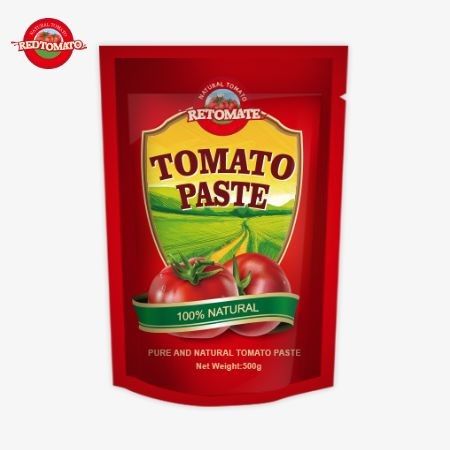 500g 스탠드업 토마토 페이스트는 편리한 포장과 즐거운 맛을 제공합니다.