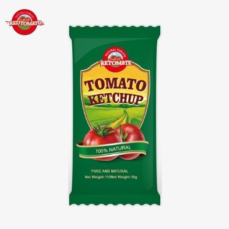 토마토 케첩 10g 가시트 는 공장 가격 에 제공 되는 자연 원료 를 사용 하여 달콤 하고 풍부한 맛 을 제공한다