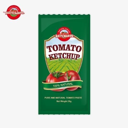 OEM 작은 가방 토마토 케첩 30g 달콤하고 쓴 맛 순수한 자연 맛 ISO HACCP BRC FDAl 표준