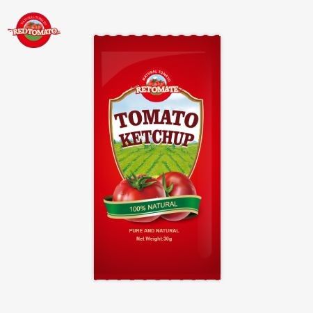 OEM 소형 가방 토마토 케첩 30g 순수한 자연 맛, ISO HACCP BRC 및 FDA 표준을 준수