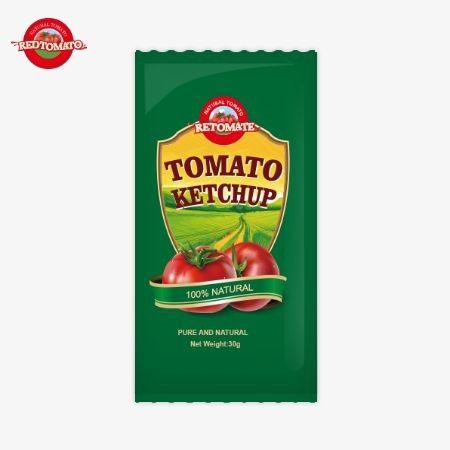 30g OEM 토마토 케첩 팩, 순수한 자연 맛 ISO HACCP BRC 및 FDA 품질 및 안전 표준을 충족