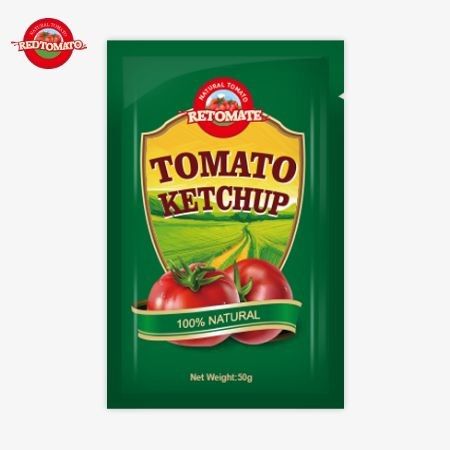 중국에서 만든 프리미엄 50g 케첩 팩트, ISO, HACCP, 그리고 FDA에 의해 인증되어 공장 가격에 제공됩니다.