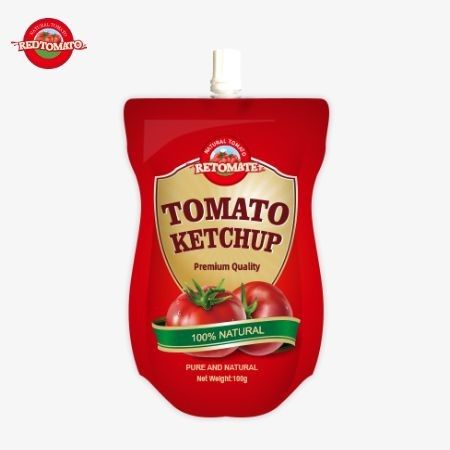 OEM 중국 공장 가격 100g 달콤하고 산성 천연 케첩 팩 팝업 소스 봉지