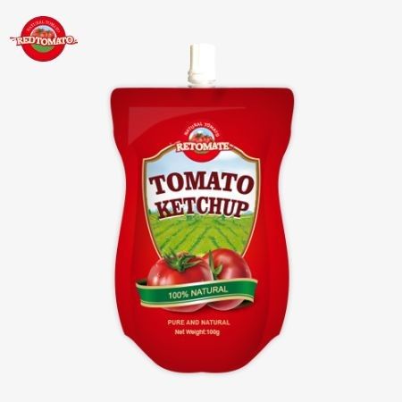 중국 OEM 공장 가격 100g 달콤하고 산한 상자 케첩 가방 모든 자연 향신료