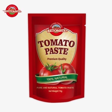 레드토마토 브랜드 70g 프리미엄 이중 농축 토마토 페이스트 봉지 - 풍부한 맛 편리한 스탠드업 디자인
