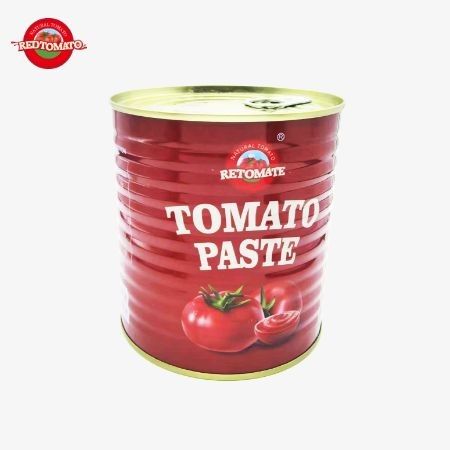 레토메이트 자체 브랜드 800g 통조림 토마토 페이스트 브릭스 28-30% 브랜드 및 포장 디자인 제공