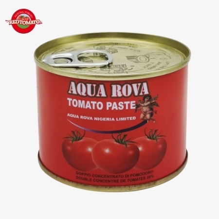 70gAQUA ROVA 브릭스 함유 된 토마토 페이스트 28~30% 브랜드 및 패키지 디자인을 제공합니다