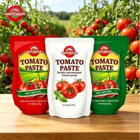 30%-100% 순도와 달콤하고 톡 쏘는 맛을 지닌 250g 스탠드업 향 주머니 토마토 페이스트