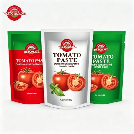 30%-100% 순도와 새콤달콤한 맛을 지닌 400g 스탠드업 향 주머니 토마토 페이스트