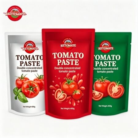400g 스탠드업 사켓 토마토 페이스트 편리하고 다재다능한 요리를 위해 30%-100% 순수
