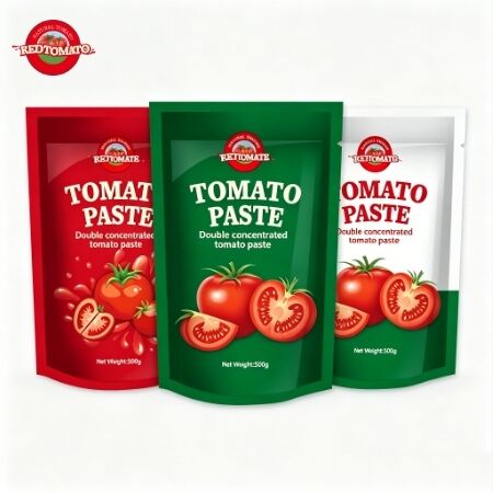 500g 스탠드업 사켓 토마토 페이스트 세 배 단맛과 쓴 맛의 농도 ISO HACCP BRC FDA 인증