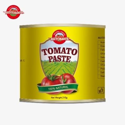 우리가 제공하는 210g 캔 토마토 페이스트는 FDA의 ISO HACCP 및 BRC 식품 표준에 적합합니다.