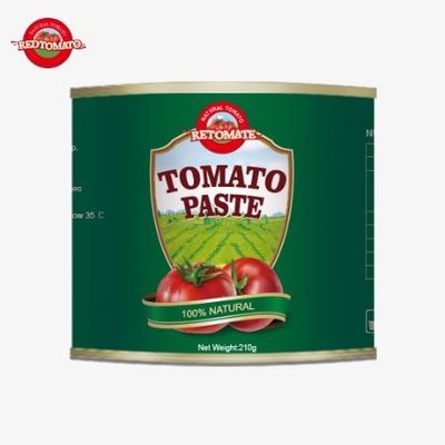 중국 공장 OEM 210g 캔 랜드 토마토 페이스트 ISO HACCP 및 FDA에 의해 설정 된 생산 표준