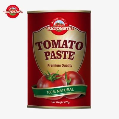 425g 토마토 페이스트 캔의 제조는 ISO HACCP BRC와 FDA에 의해 설정된 국제 표준에 적합합니다.