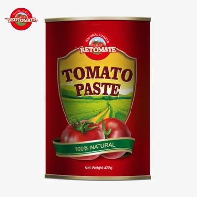 425g 토마토 페이스트 캔은 ISO HACCP BRC 및 FDA 규정에 의해 설정된 글로벌 표준에 적합합니다.