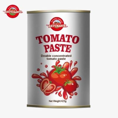 425g 캔 토마토 페이스트는 ISO HACCP BRC 및 FDA 규정에 의해 설정된 글로벌 표준에 적합합니다.