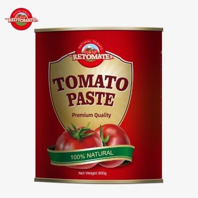 800g 토마토 페이스트 캔 ISO HACCP BRC 및 FDA 글로벌 표준을 충족