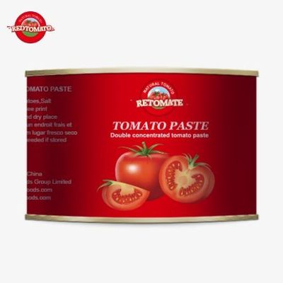 프리미엄 2200g 캔 토마토 제품 아프리카 무슬림 요리를 위해 할랄으로 인증 된 농축 토마토 페이스트