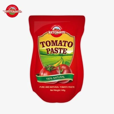 140g 서 있는 토마토 페이스트, 22%에서 30%의 순수 수준에서 제공됩니다.