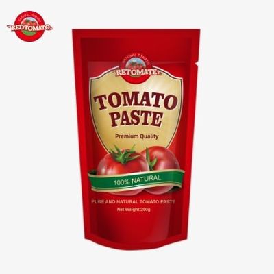 FDA 인증서 두 배 농축 토마토 페이스트 200g 서 있는 팩